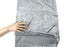 Silver Crushed Stretch Velvet Knit Fabric by the yard ATK00466R